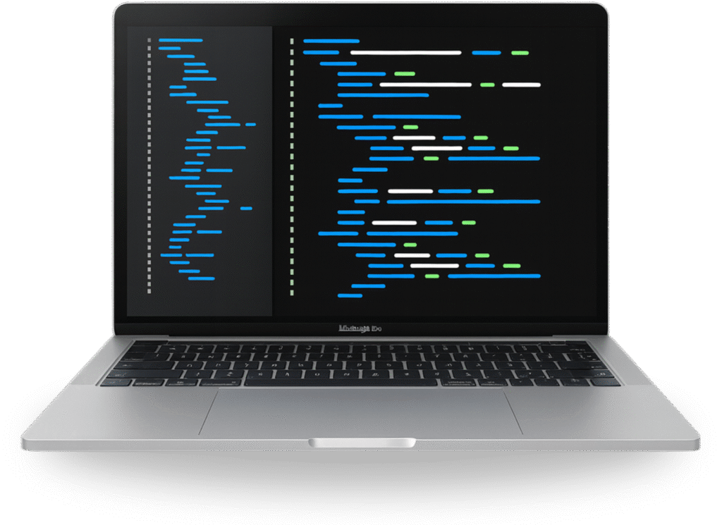 Laptop showing network configuration code for LongFi Wi-Fi assessment step